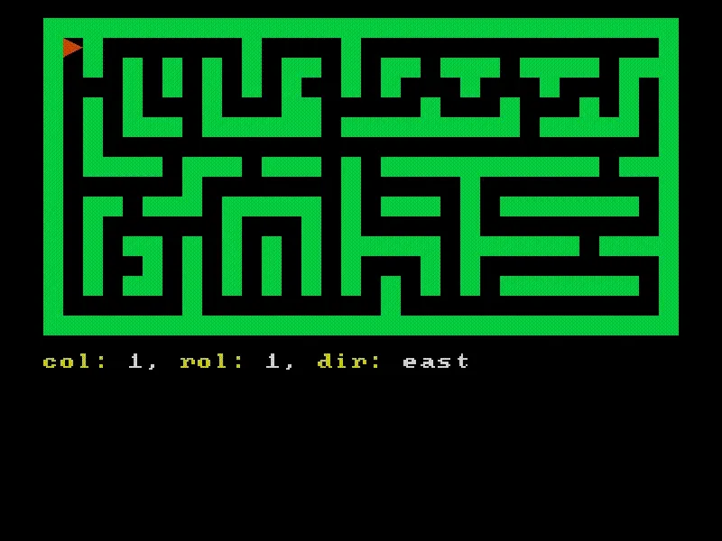 Top-down view of the maze