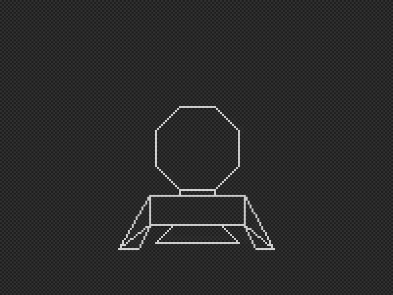 A lander with polar coordinates