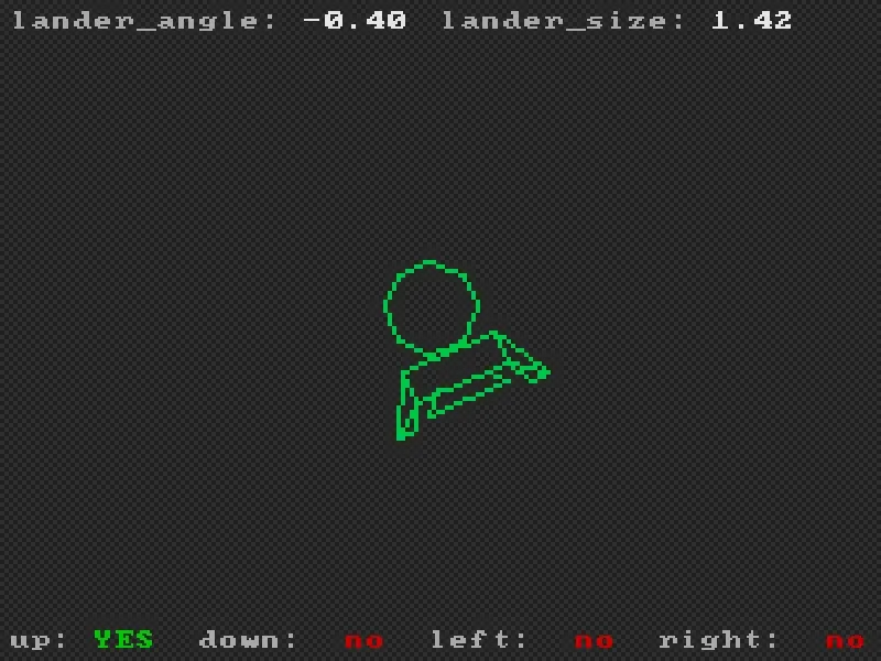 A lander with polar coordinates